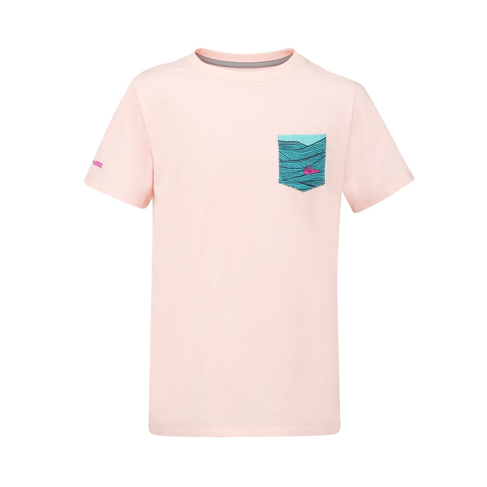 Girls' Pocket T Shirt 3 4 Pink