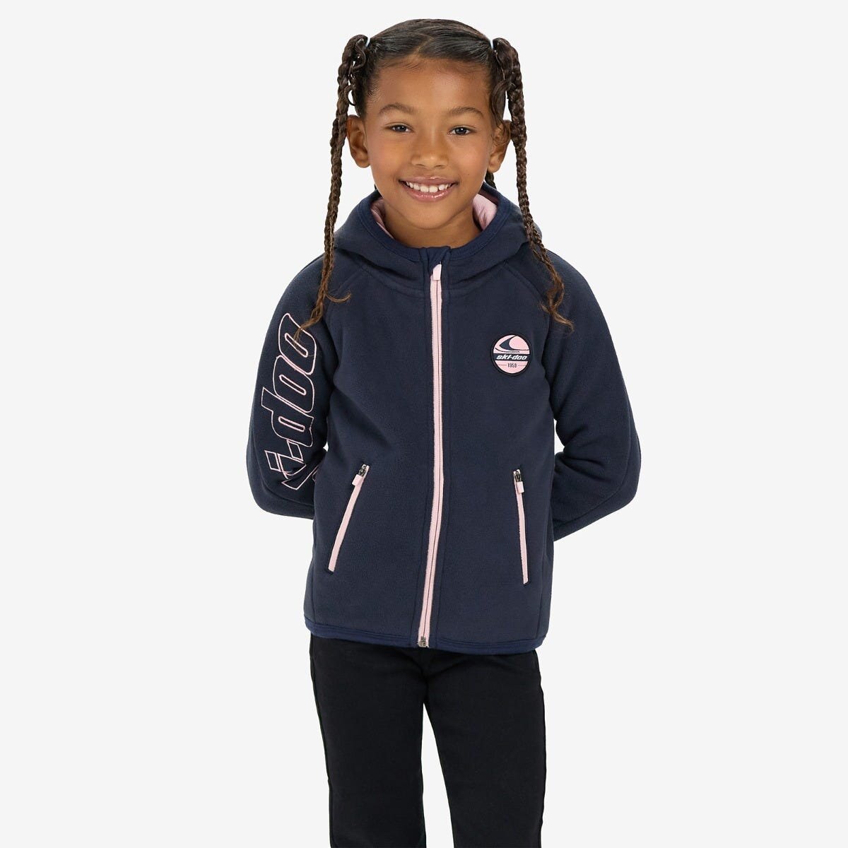 Kids' Full Zip Fleece 3 4 Dark navy