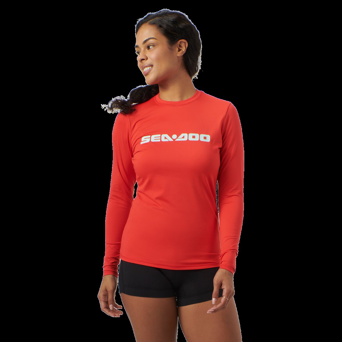 Women's Long Sleeve Rashguard Signature S Lava Red