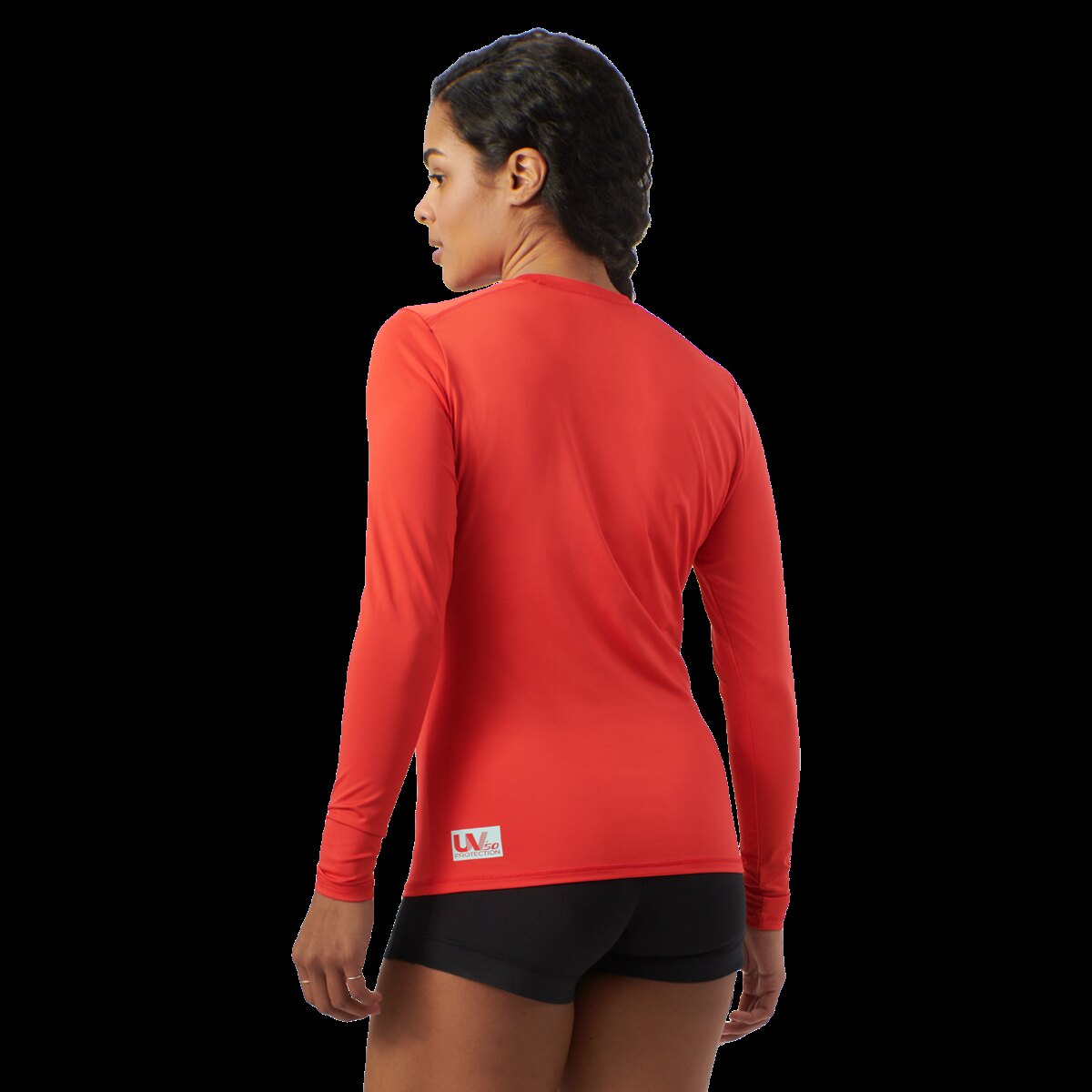 Women's Long Sleeve Rashguard Signature S Lava Red