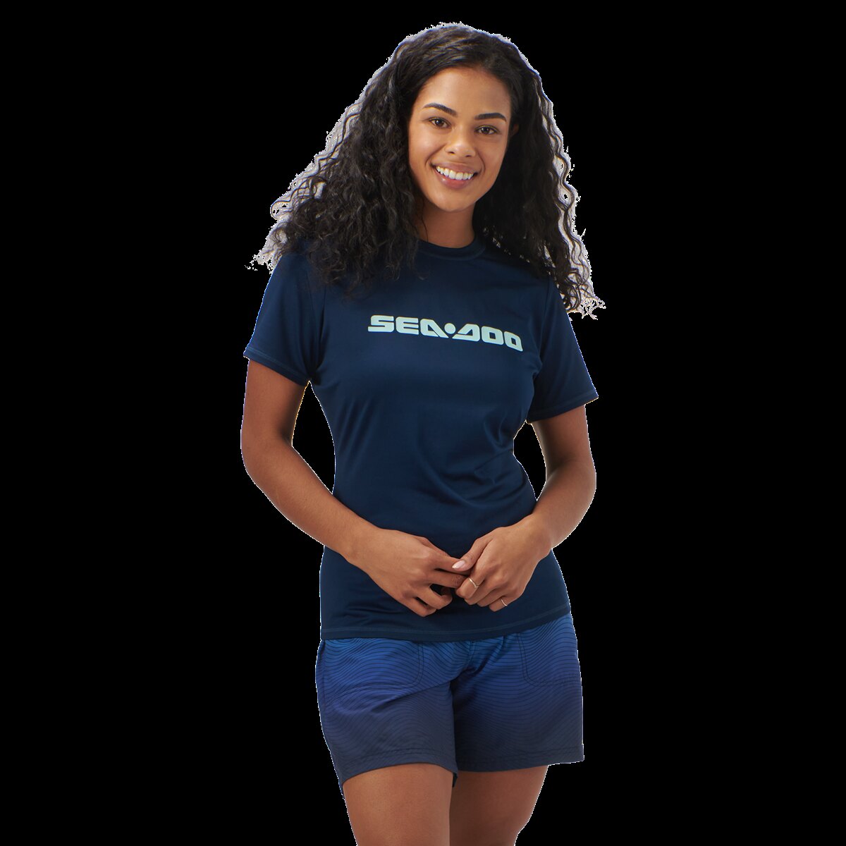 Women's Short Sleeve Rashguard Signature S Navy