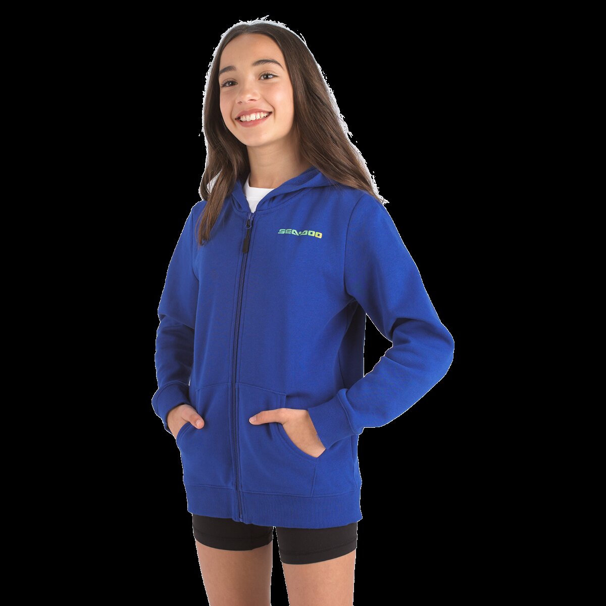 Youth Sea Doo Zip up Hoodie 3 4 Royal Blue