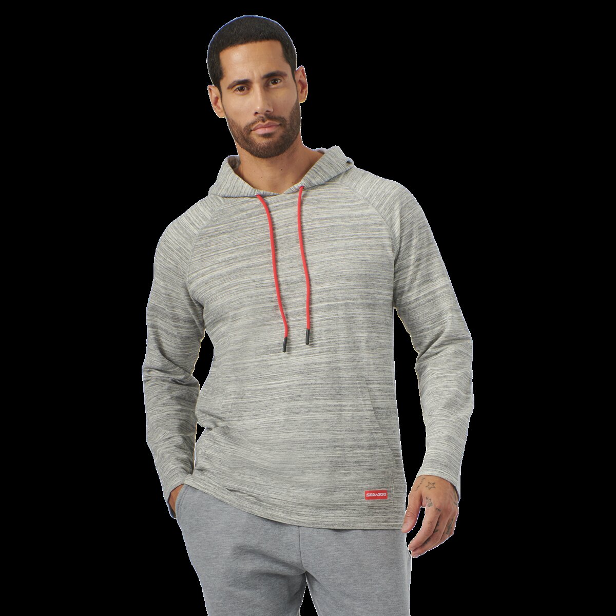 Men's French Terry Pullover Hoodie S Smoke