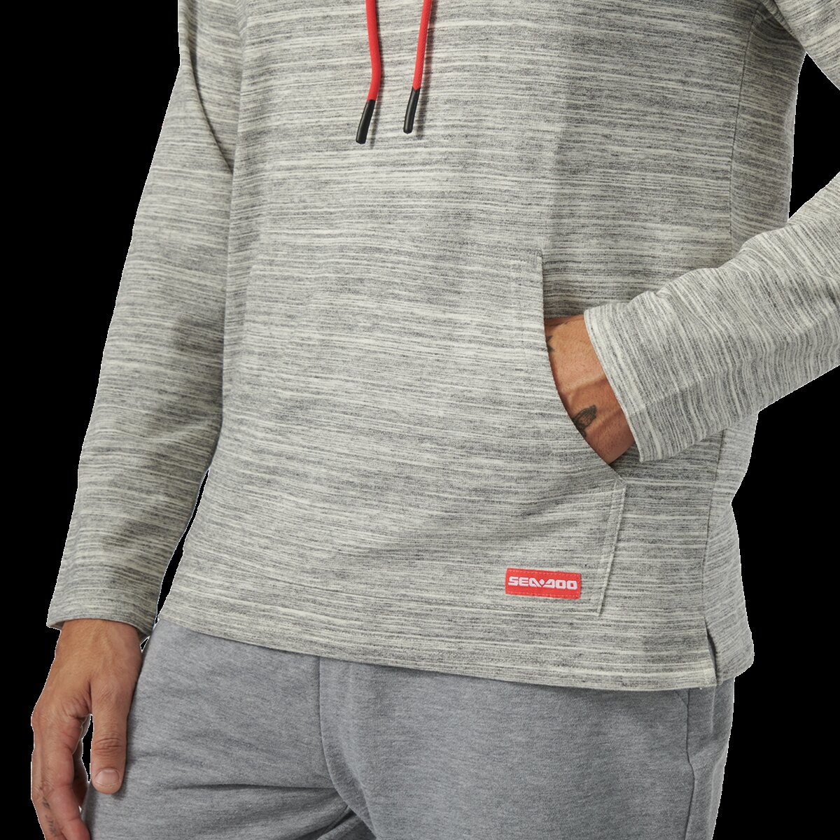 Men's French Terry Pullover Hoodie S Smoke