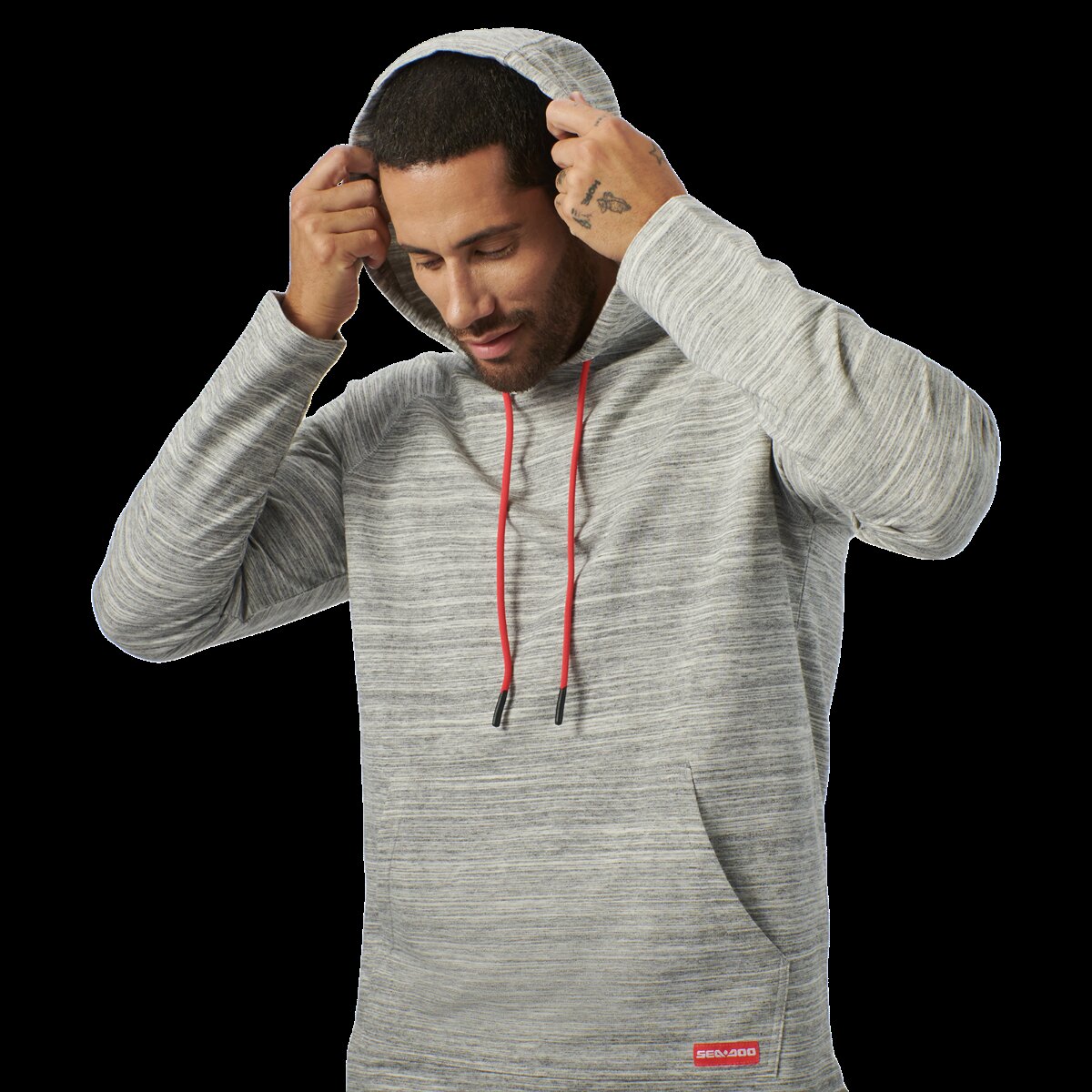 Men's French Terry Pullover Hoodie S Smoke