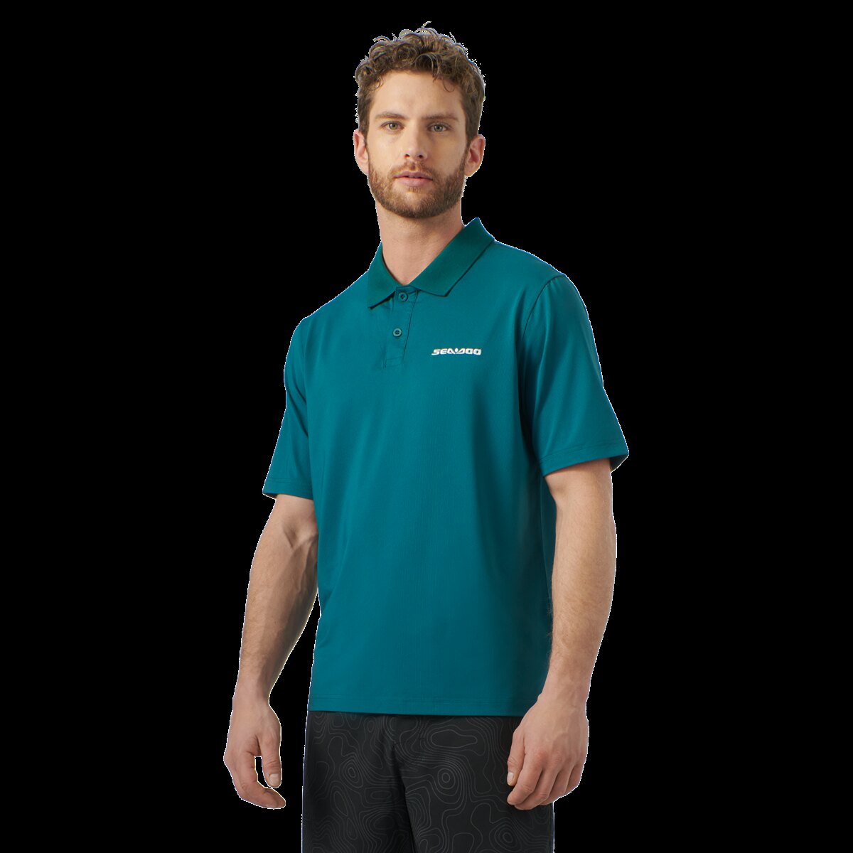 Men's Tech Short Sleeve Polo M Teal