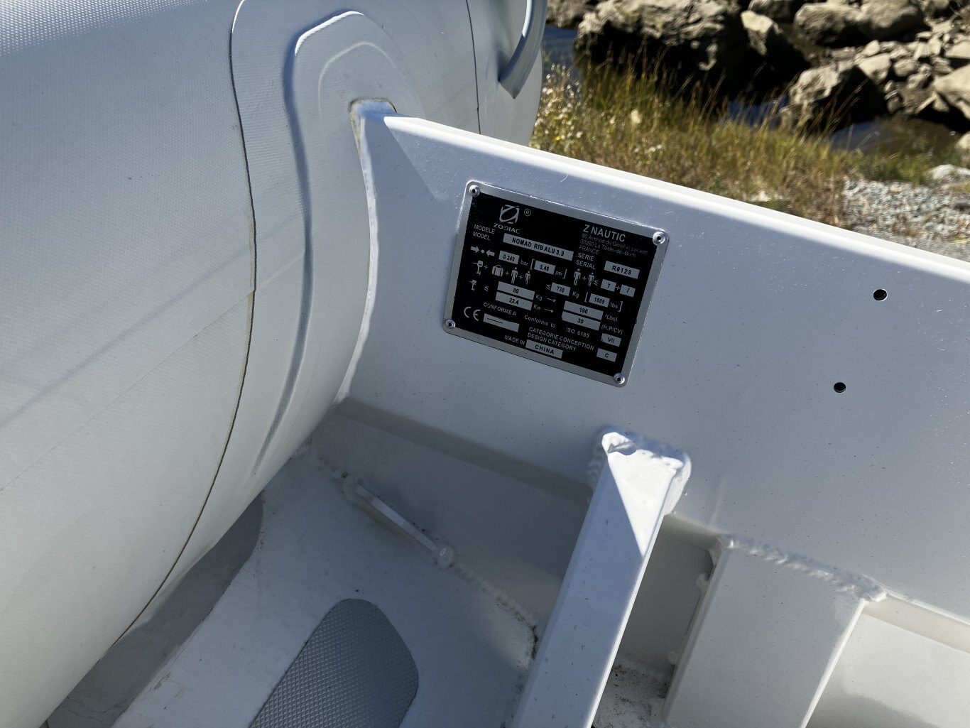 Zodiac 3.9 Nomad RIB Alu rated up to 30 HP