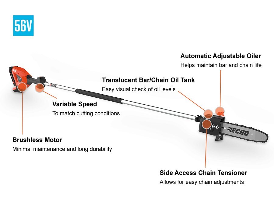 ECHO 56V FIXED SHAFT PRUNER KIT