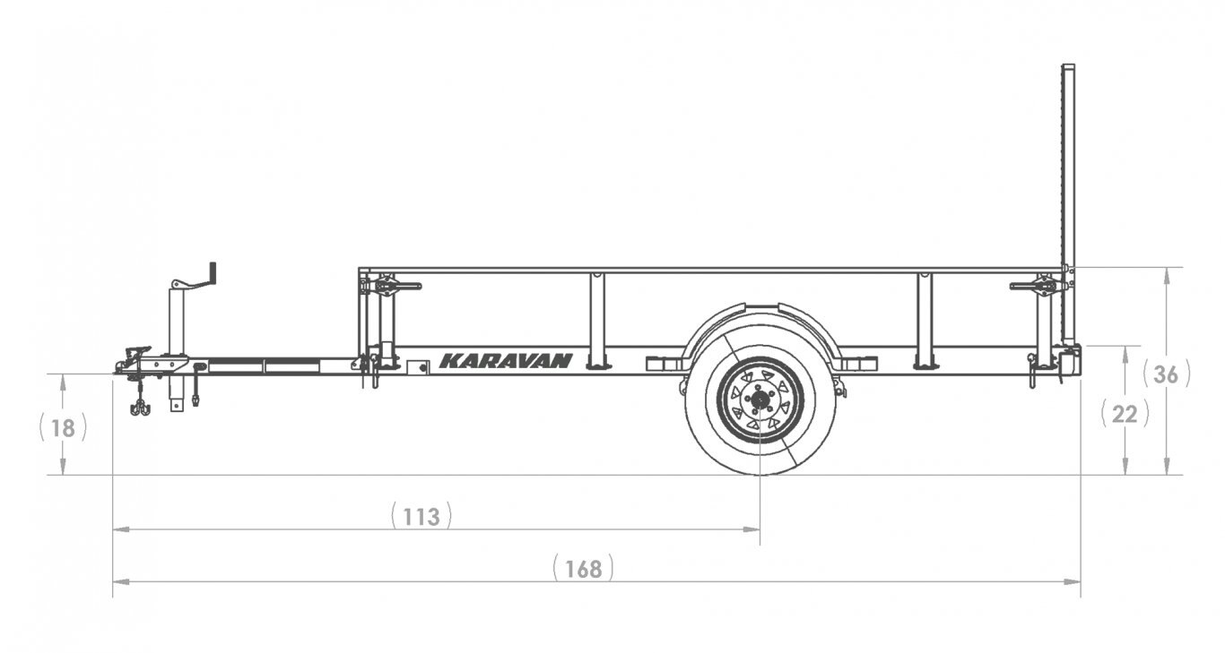 Karavan 5 X 10 FT. STEEL UTILITY TRAILER