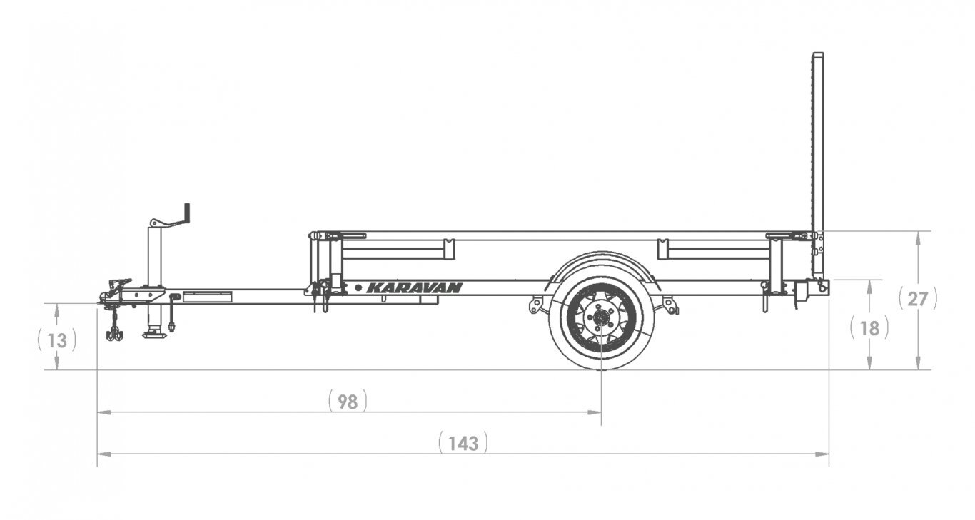 Karavan 5 X 8 FT. STEEL UTILITY TRAILER