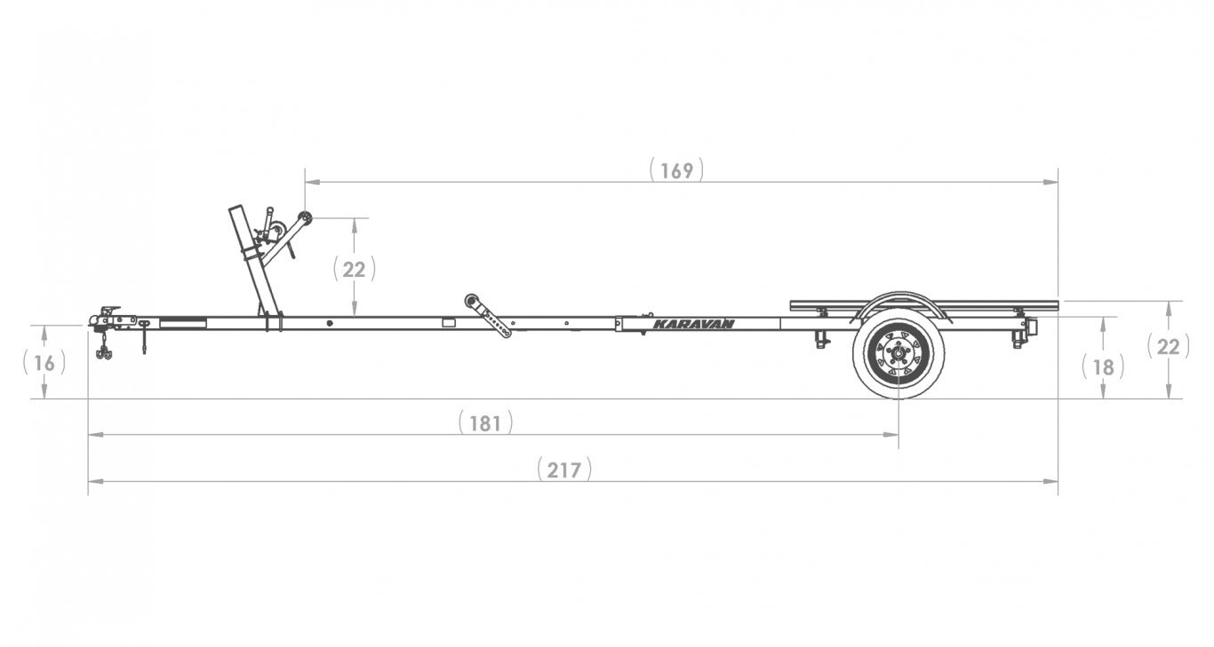 Karavan SINGLE AXLE 1250# BUNK TRAILER