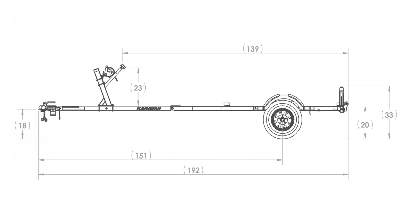 Karavan SINGLE AXLE 1500# DRIFT BOAT TRAILER