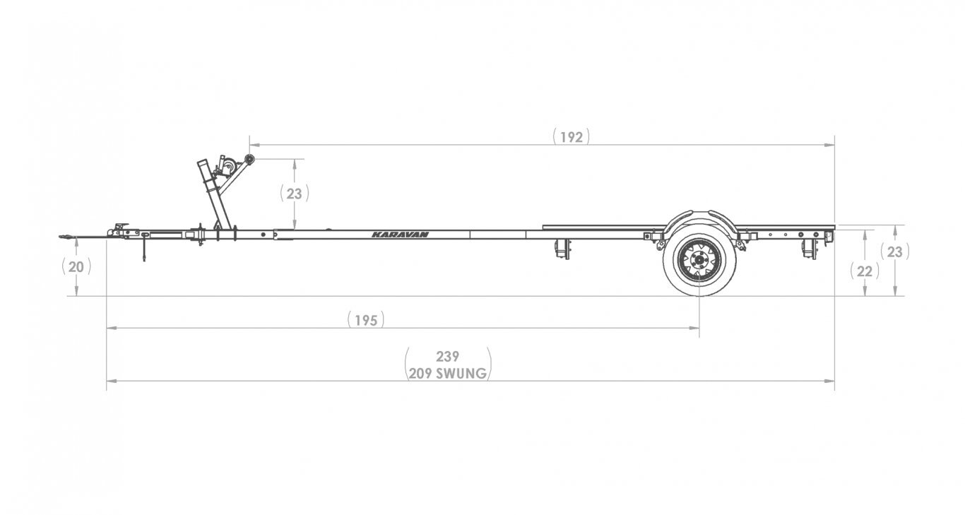 Karavan SINGLE AXLE 1800# BUNK TRAILER