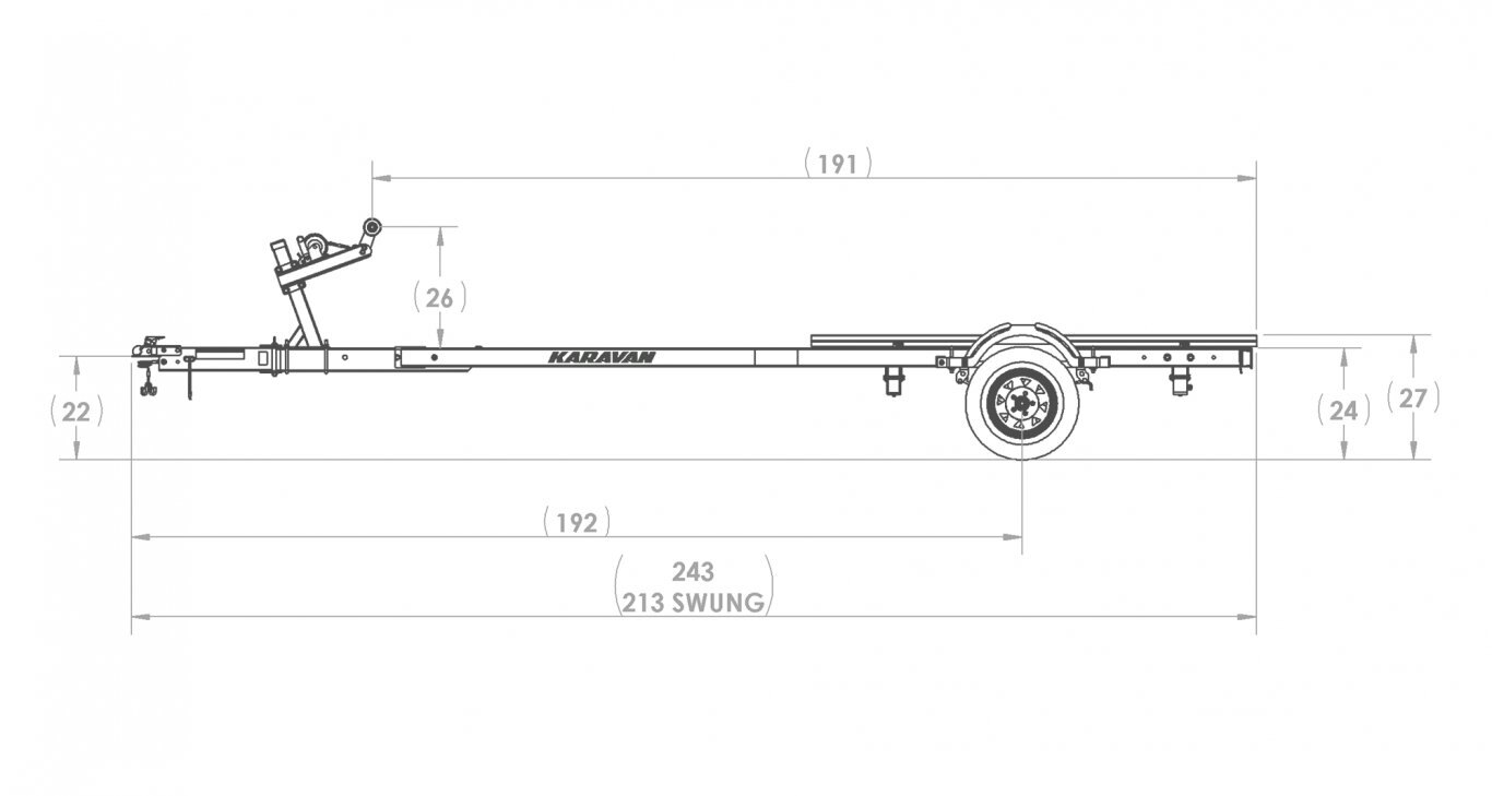 Karavan SINGLE AXLE 2400# BUNK TRAILER