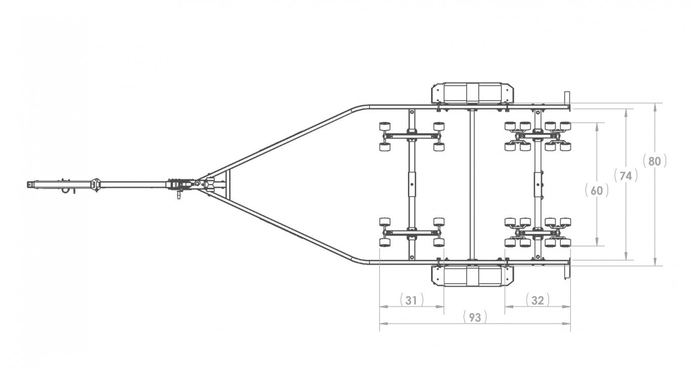 Karavan SINGLE AXLE 3100# ROLLER TRAILER