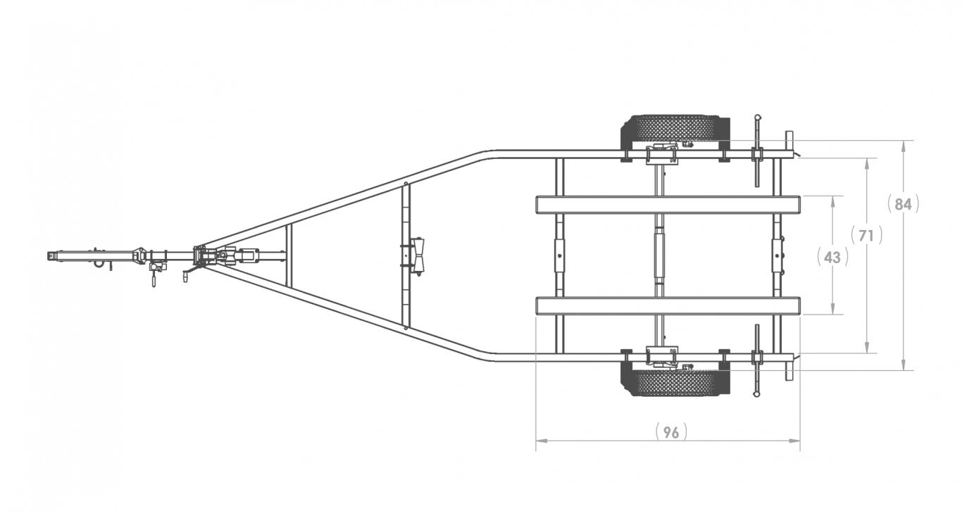 Karavan SINGLE AXLE ALUMINUM 4100# BUNK TRAILER