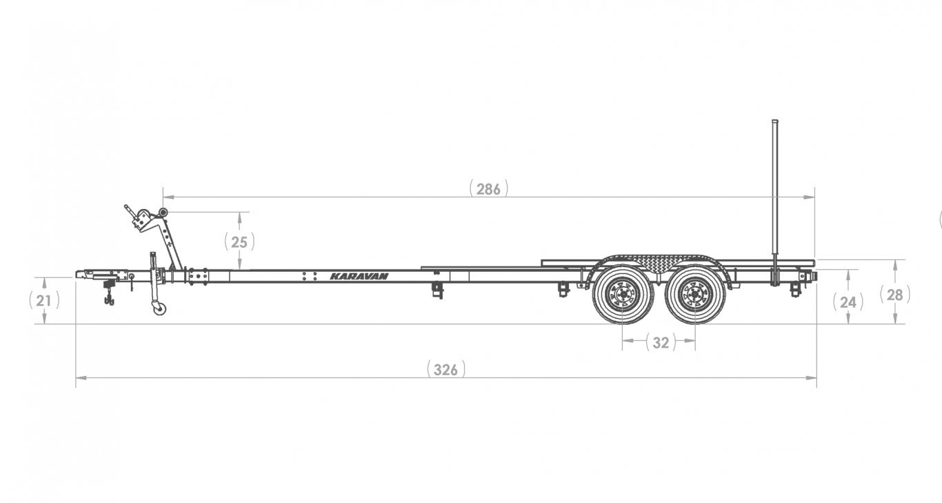 Karavan TANDEM AXLE ALUMINUM 5800# BUNK TRAILER