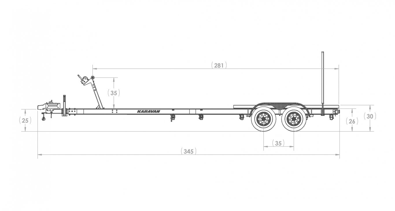 Karavan TANDEM AXLE ALUMINUM 8600# BUNK TRAILER