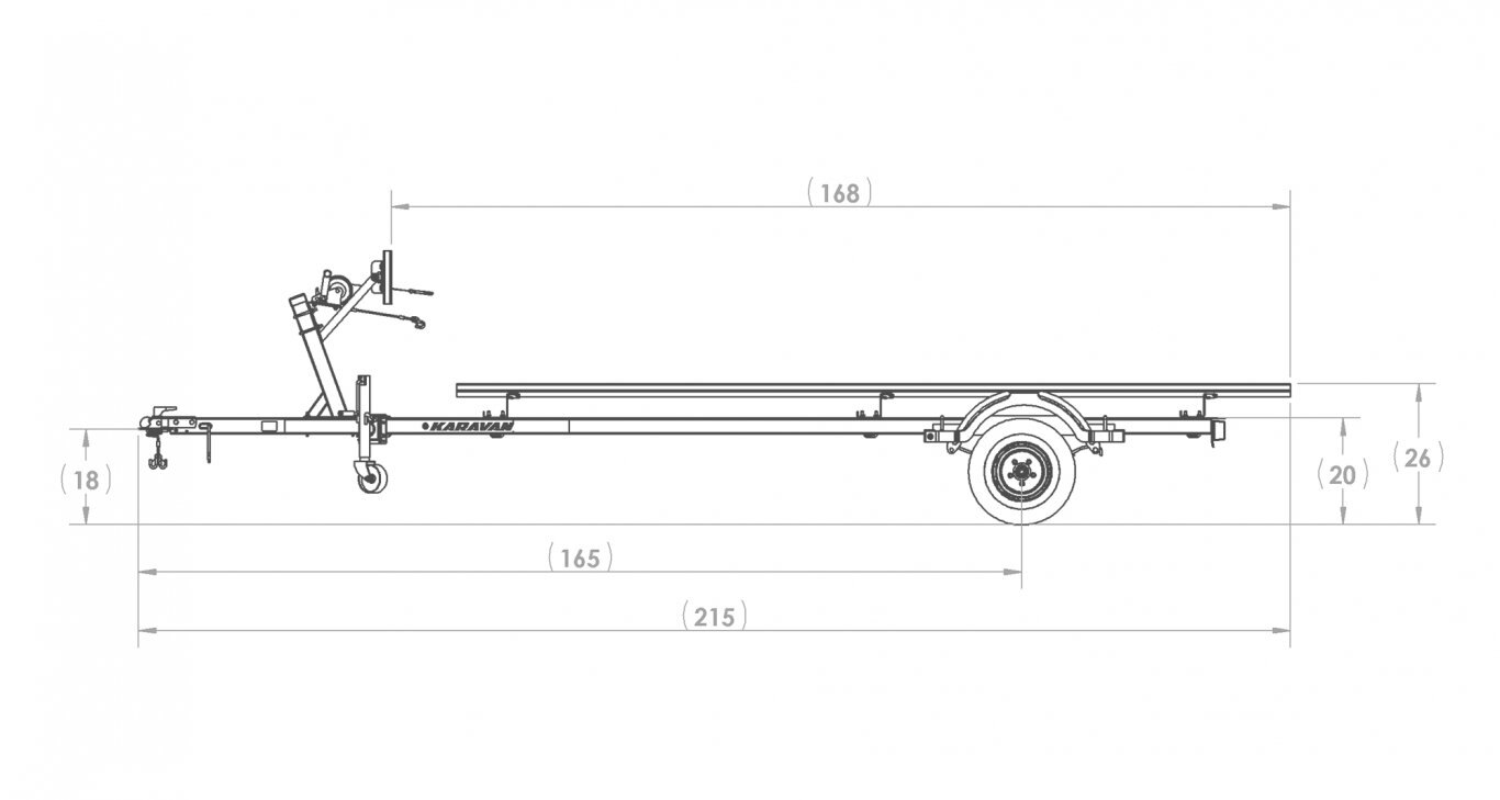 Karavan SINGLE AXLE MINI PONTOON TRAILER