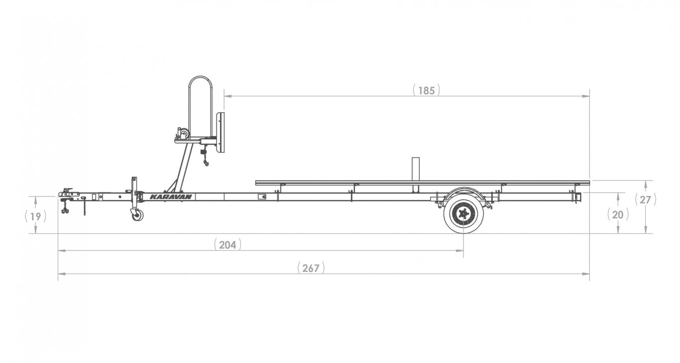 Karavan SINGLE AXLE SMALL PONTOON TRAILER