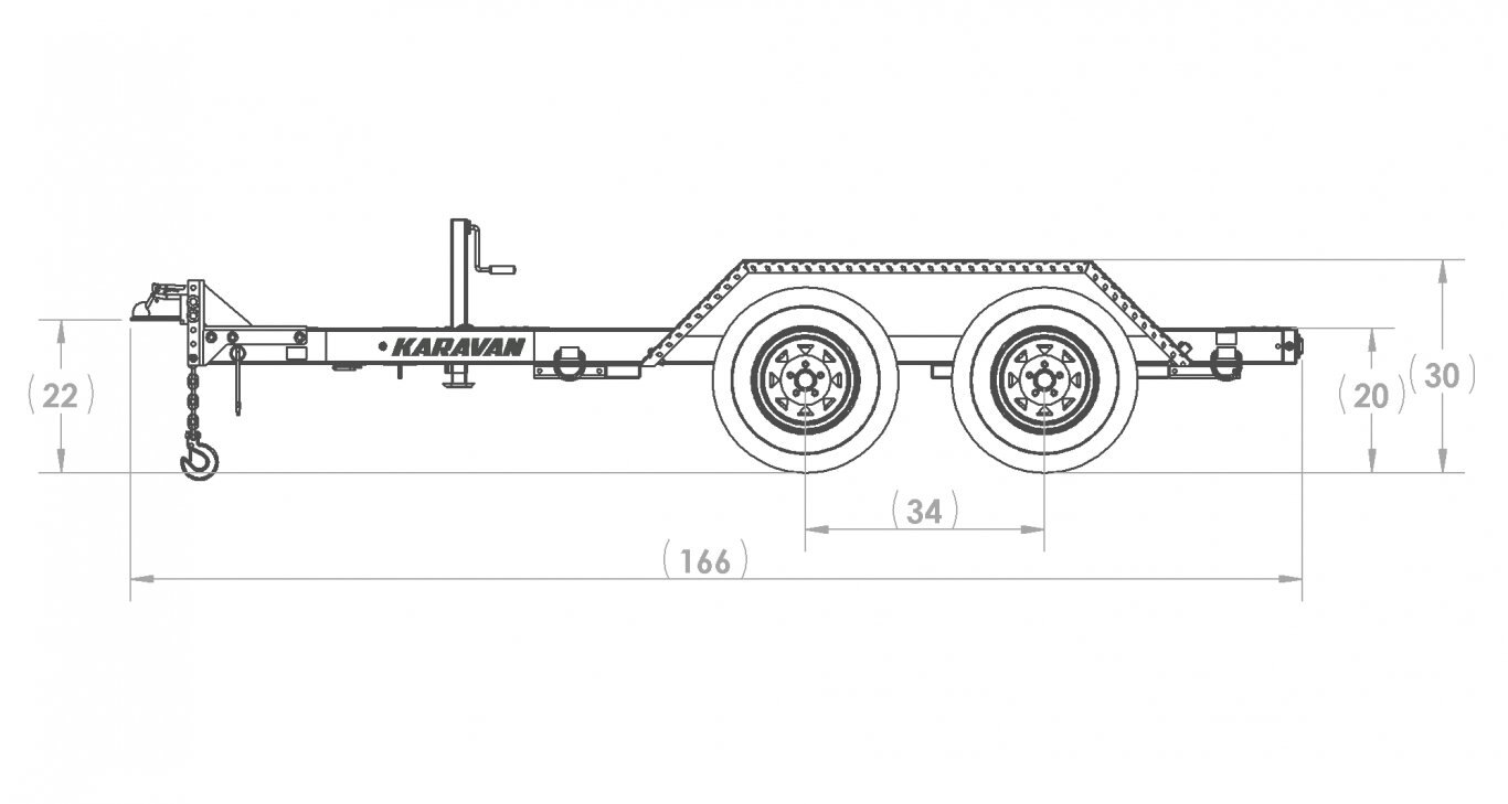 Karavan 58 X 95 IN. 7000# GVWR INDUSTRIAL TRAILER