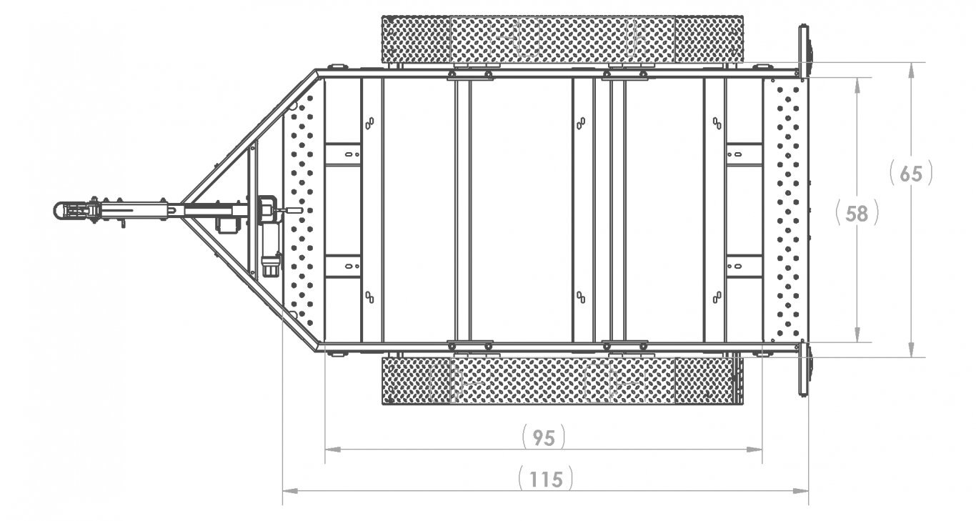 Karavan 58 X 95 IN. 7000# GVWR INDUSTRIAL TRAILER