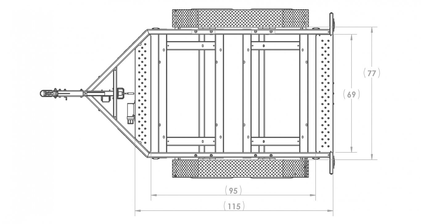 Karavan 69 X 95 IN. 10000# GVWR INDUSTRIAL TRAILER