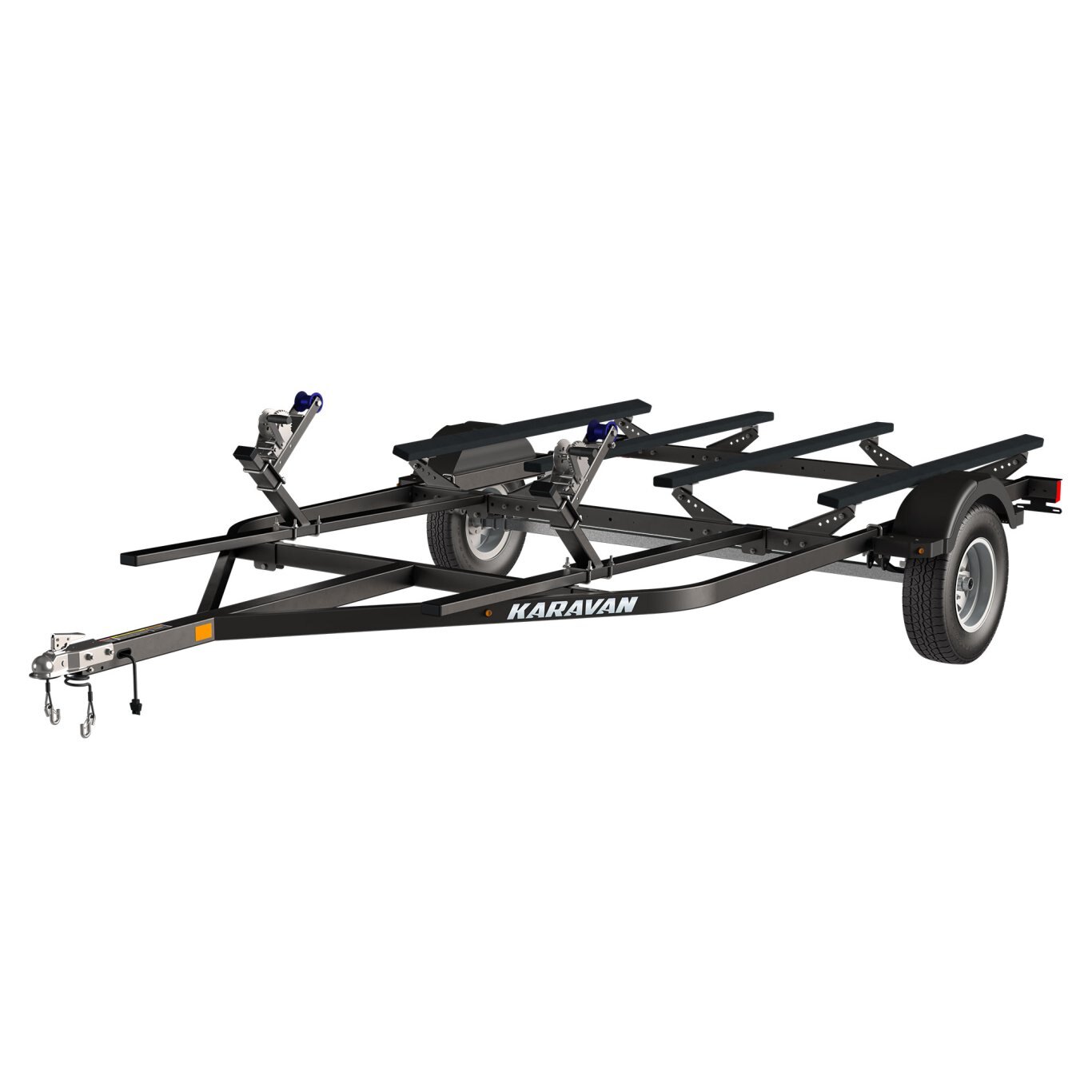 Karavan Heavy Duty Double Watercraft Steel Trailer w/ Step Fender