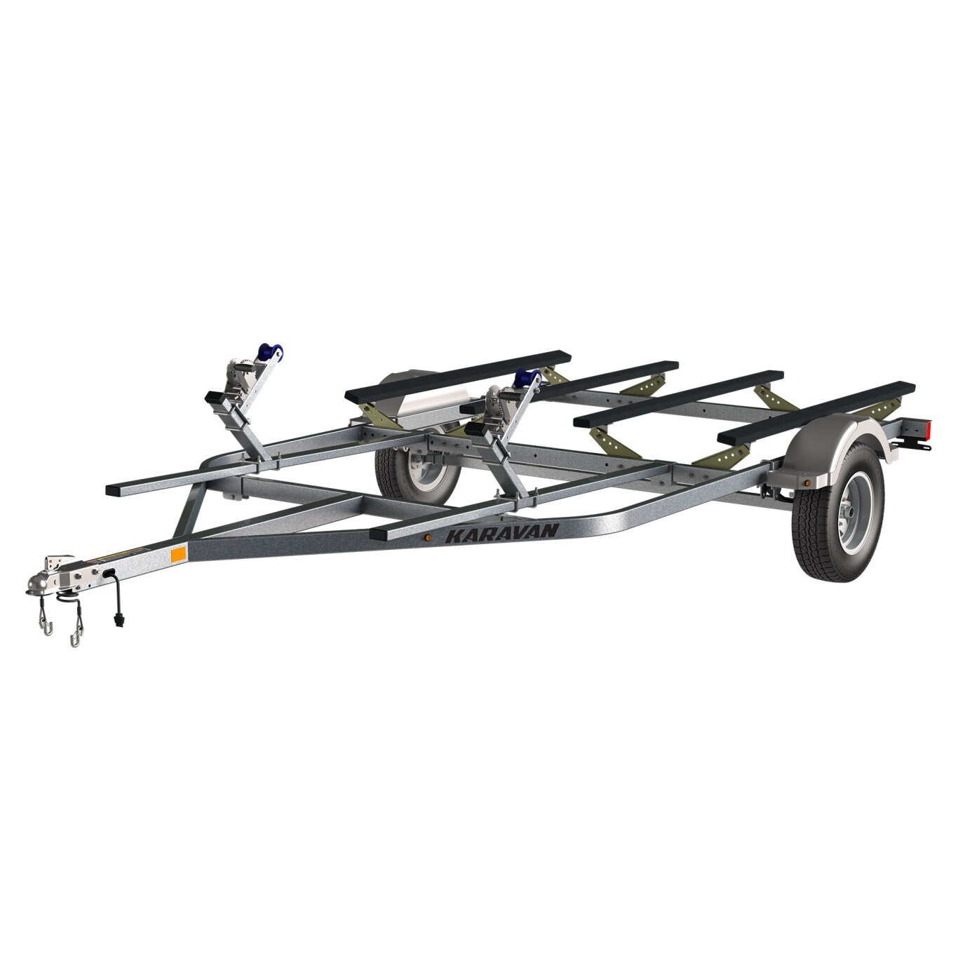 Karavan Heavy Duty Double Watercraft Steel Trailer w/ Step Fender