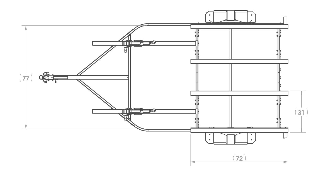 Karavan Heavy Duty Double Watercraft Steel Trailer w/ Step Fender