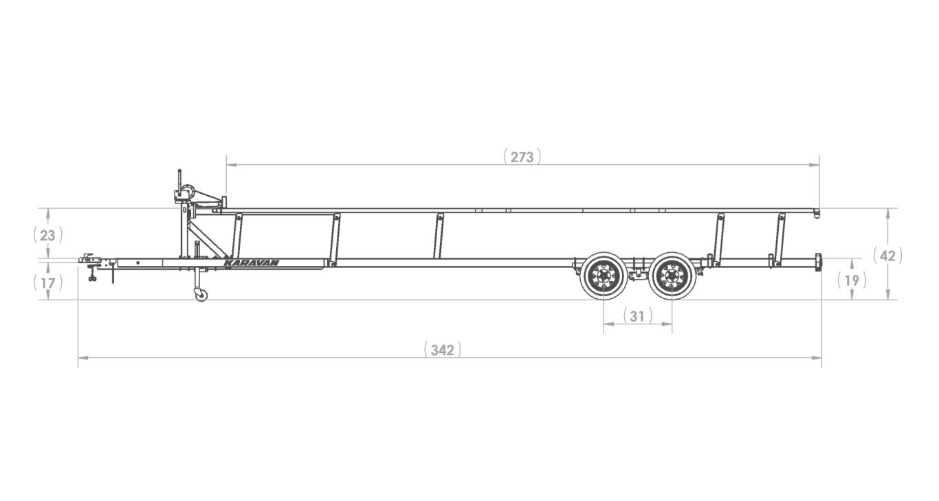 Karavan Scissor Lift Pontoon Trailer