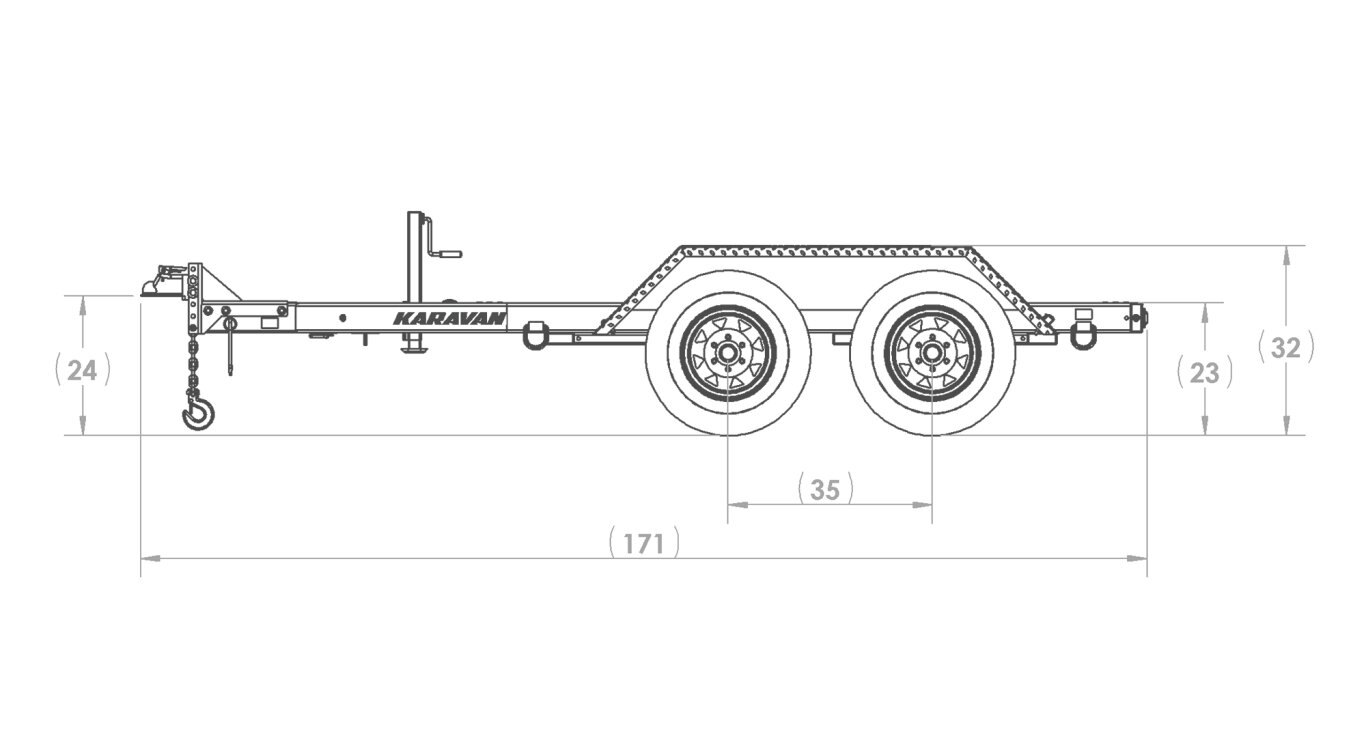 Karavan 69 x 95 In. 10000# GVWR Industrial Trailer