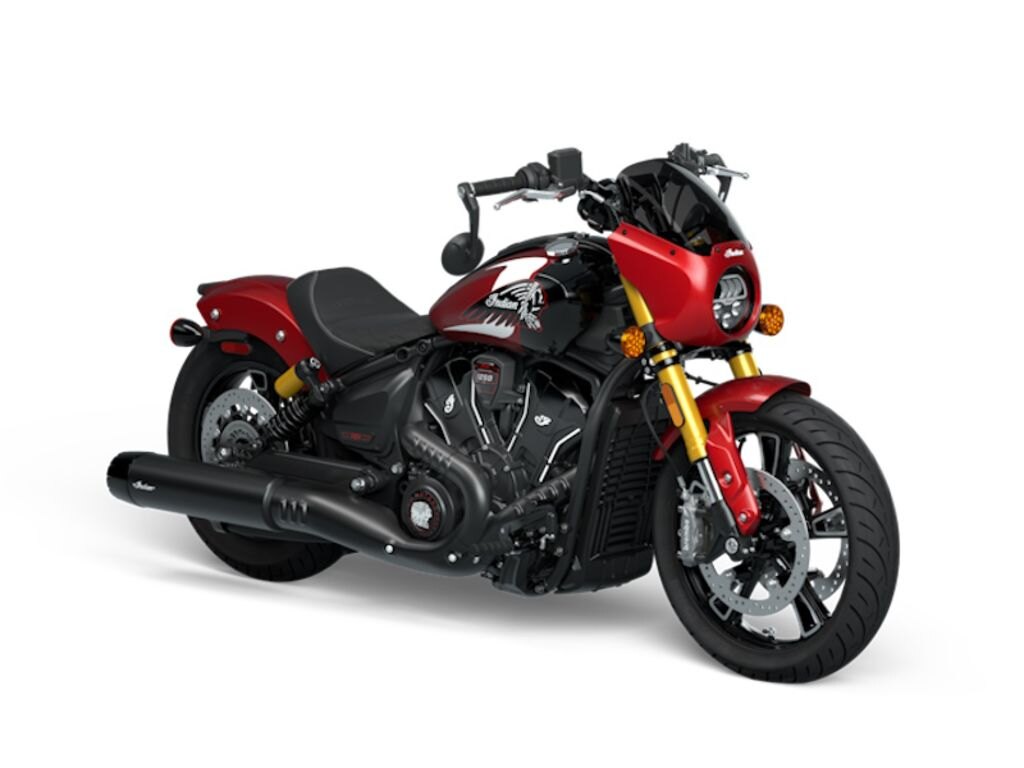 2025 Indian Motorcycle 101 Scout Sunset Red Metallic with Graphics