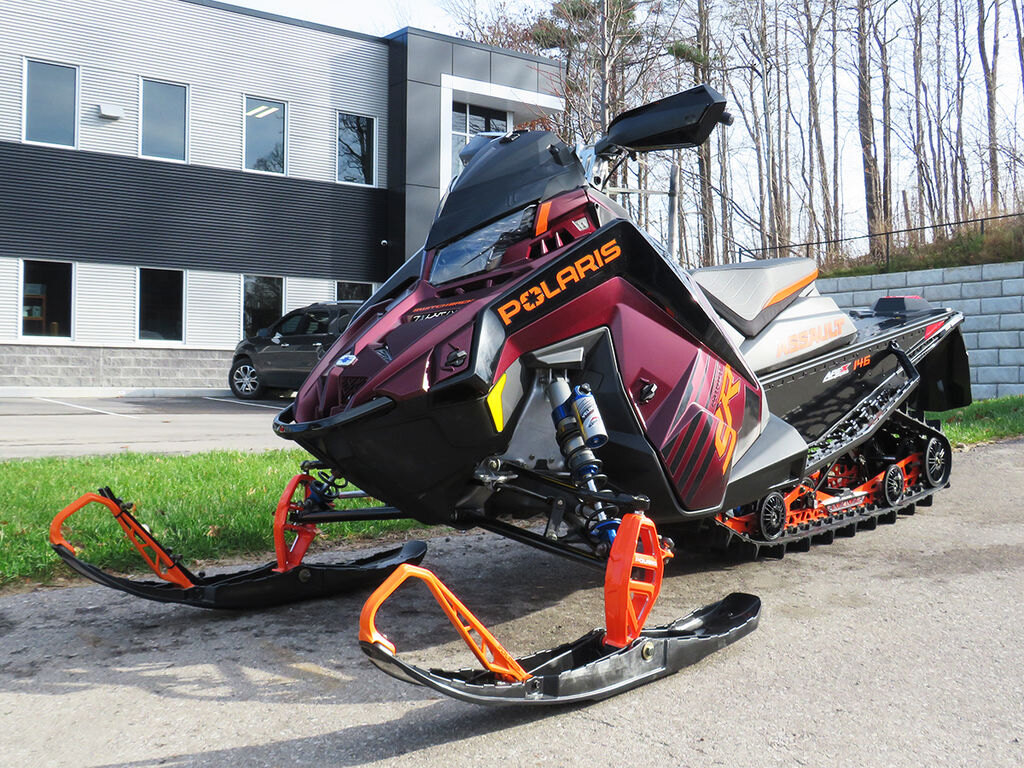 2025 Polaris Patriot 9R Switchback Assault 146 Matte Dark Cherry / Gloss Black