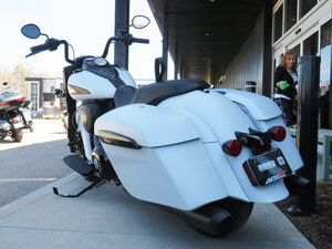 2026 Indian Motorcycle Springfield Dark Horse Ghost White Metallic Smoke