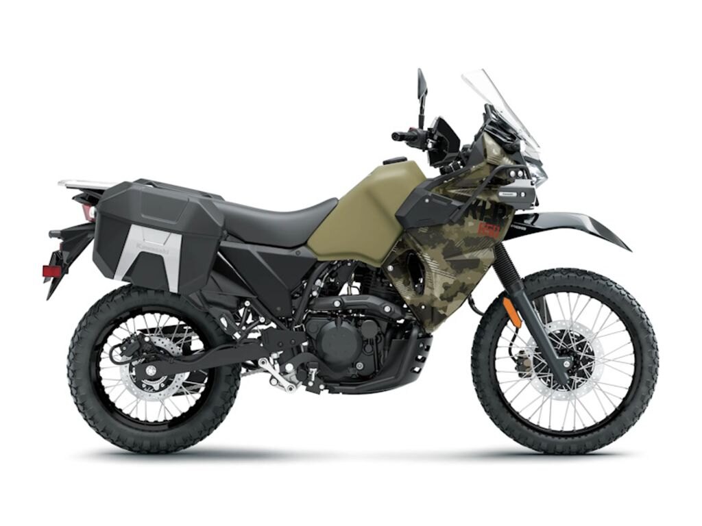 2026 Kawasaki KLR650 Adventure Cypher Camo Beige