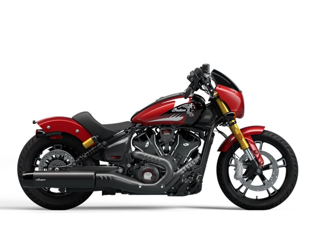 2025 Indian Motorcycle 101 Scout Sunset Red Metallic with Graphics