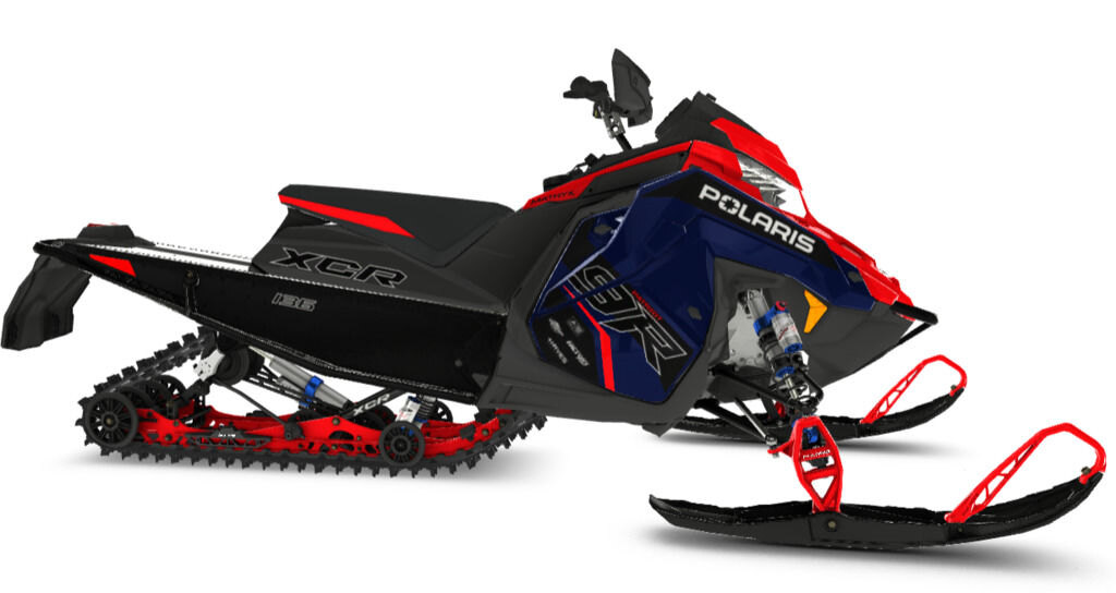 2025 Polaris 9R Indy XCR 136 Midnight Blue Metallic / Indy Red