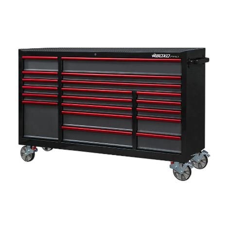 72” 19 Drawer Pro Series Bottom Roll Cabinet (Gloss Black)