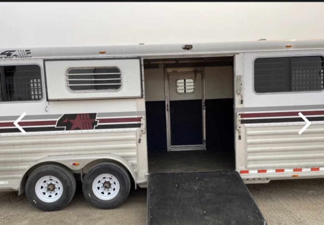 2007 4 Star Trailers 4 Horse Head to Head w/Dressing Room Gooseneck Trailer