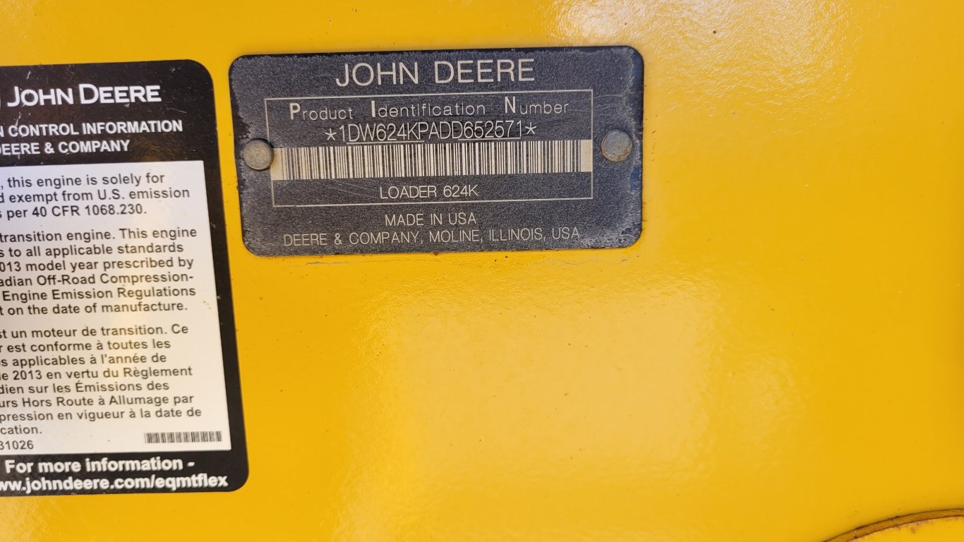 2013 John Deere 624K Wheel Loader