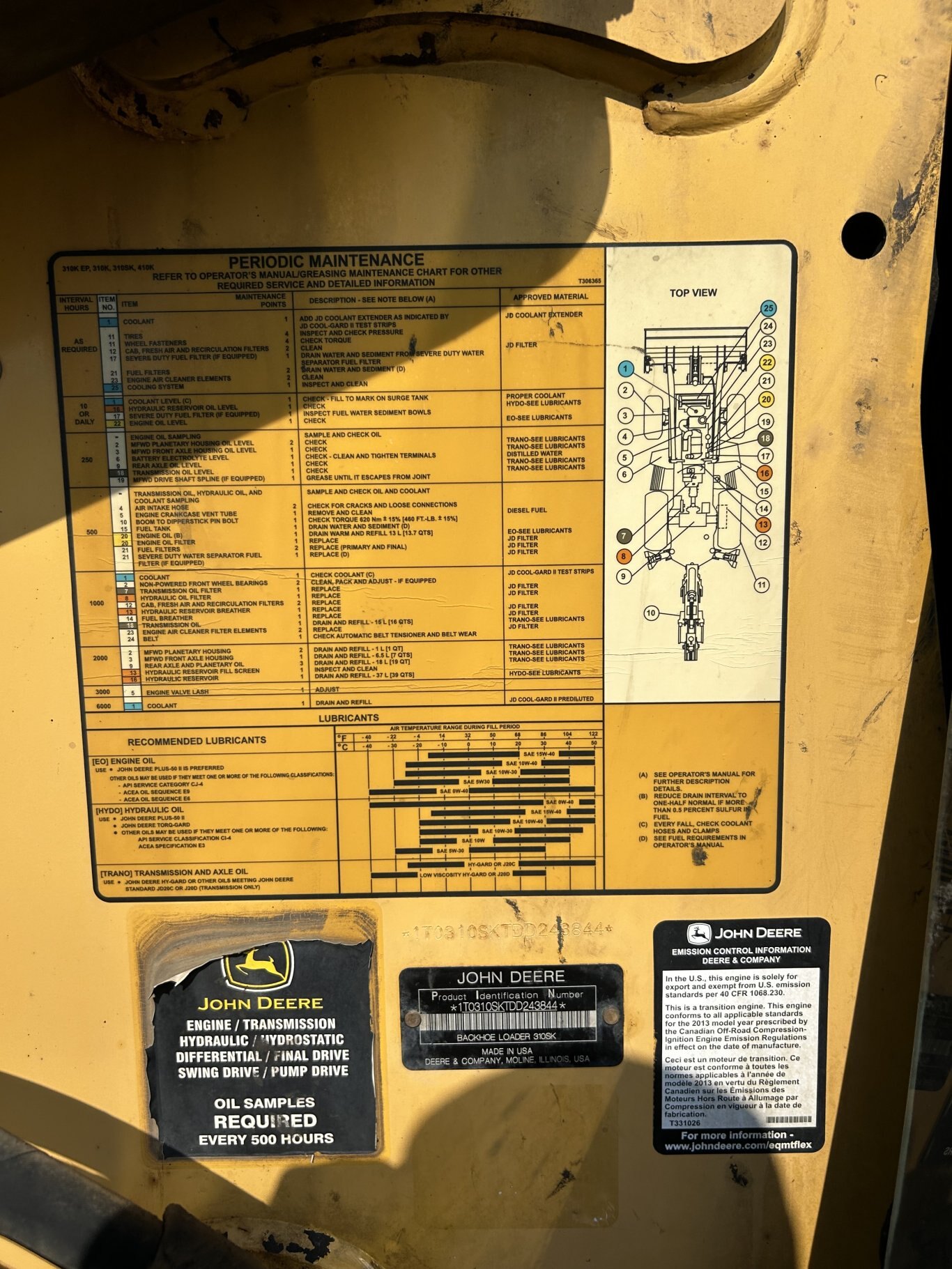 2013 John Deere 310SK Loader Backhoe