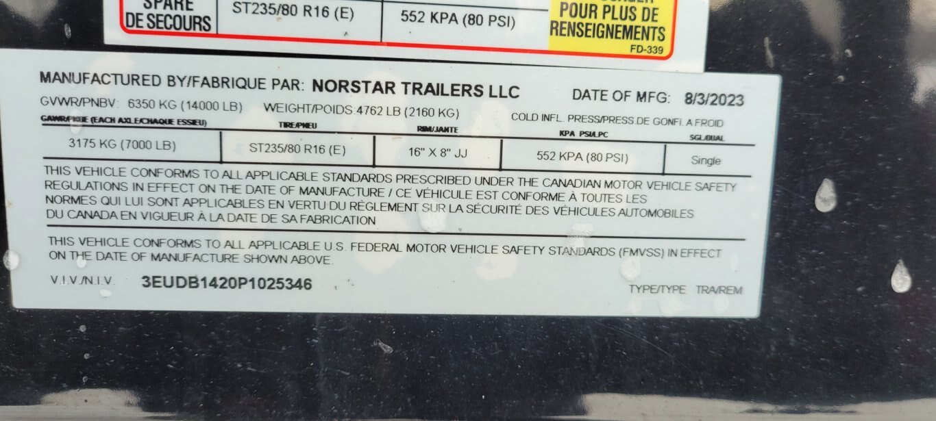 2023 Norstar Dump Trailer