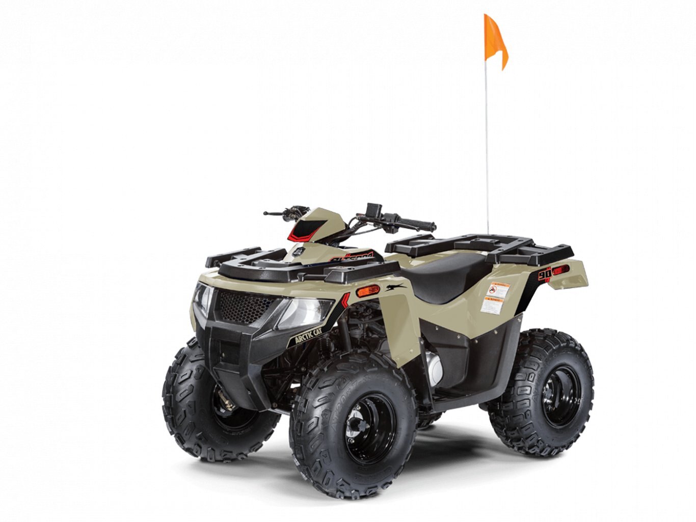 VTT 2024 Arctic Cat Alterra Coyote Tan 90 cc 4-Stroke Engine Parent-Friendly Controls Automatic CVT Transmission