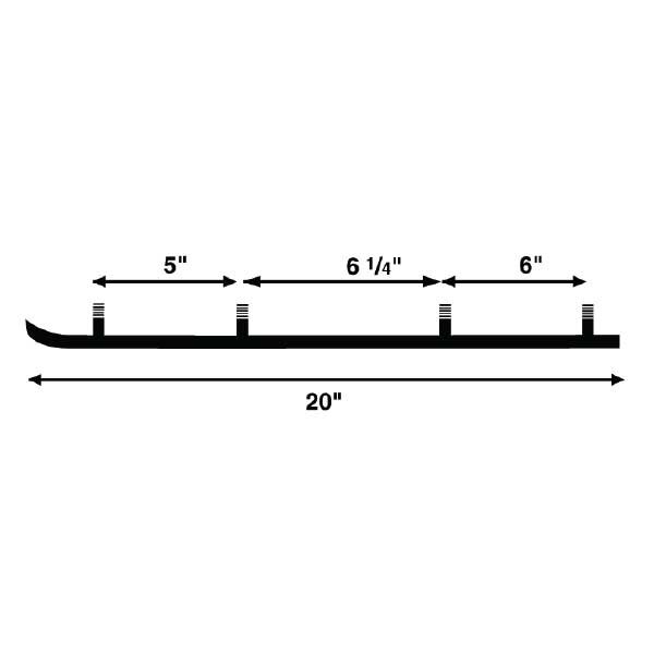 TIGES D'USURE ACS USI SKI EN ACIER INOXYDABLE (TIGE D'USURE USI*)