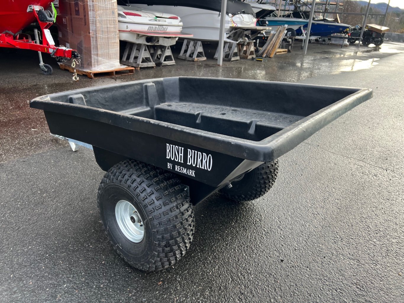 Remorque VTT 2025 Resmark Bush Burro Noir idéale pour VTT / Side by Side pour travaux légers.