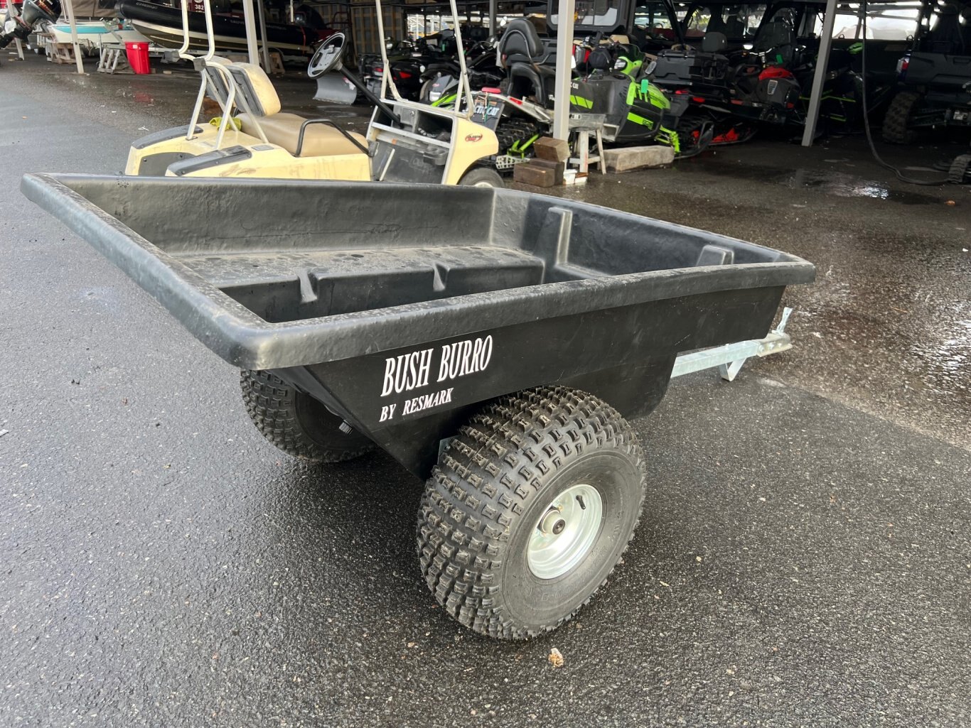 Remorque VTT 2025 Resmark Bush Burro Noir idéale pour VTT / Side by Side pour travaux légers.