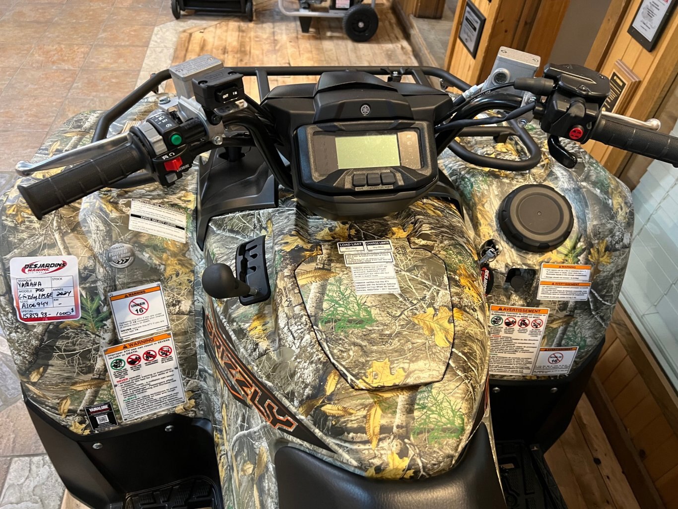 VTT Yamaha Grizzly EPS SE 700cc Camo avec treuil modèle tout usages