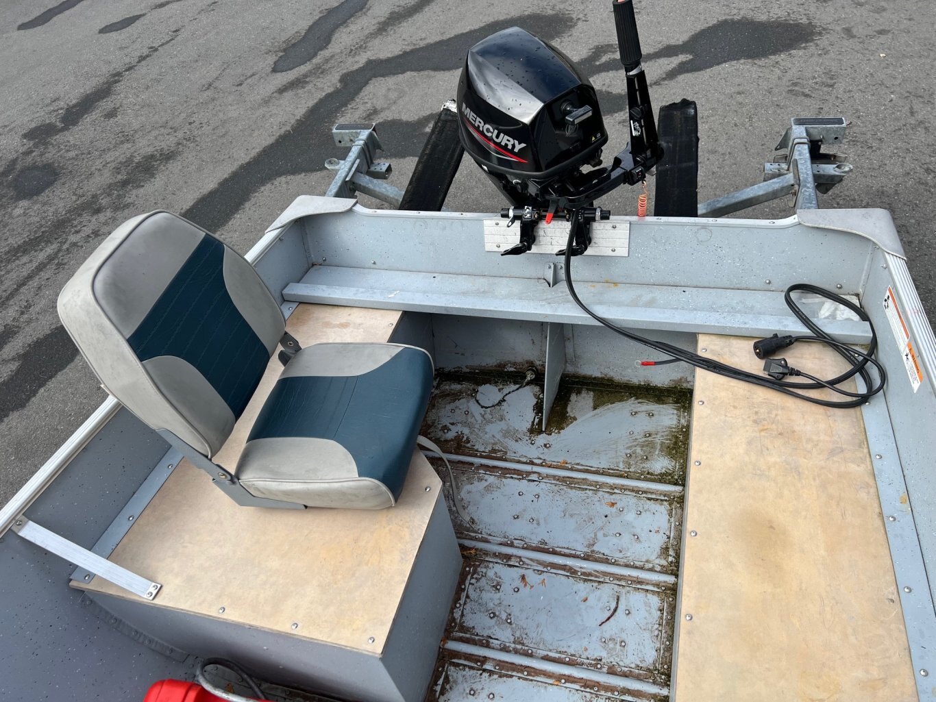 Chalouppe de Pêche Lund WC 16 2020 avec moteur Mercury 9.9hp Electrique Pied Long Très Bien Équipé 2x Sièges, Rames, Batterie, Réservoir & Toile!