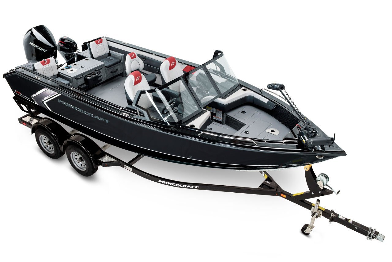 2025 Princecraft Platinum 220 Platinum gris métallisé (accent rouge)